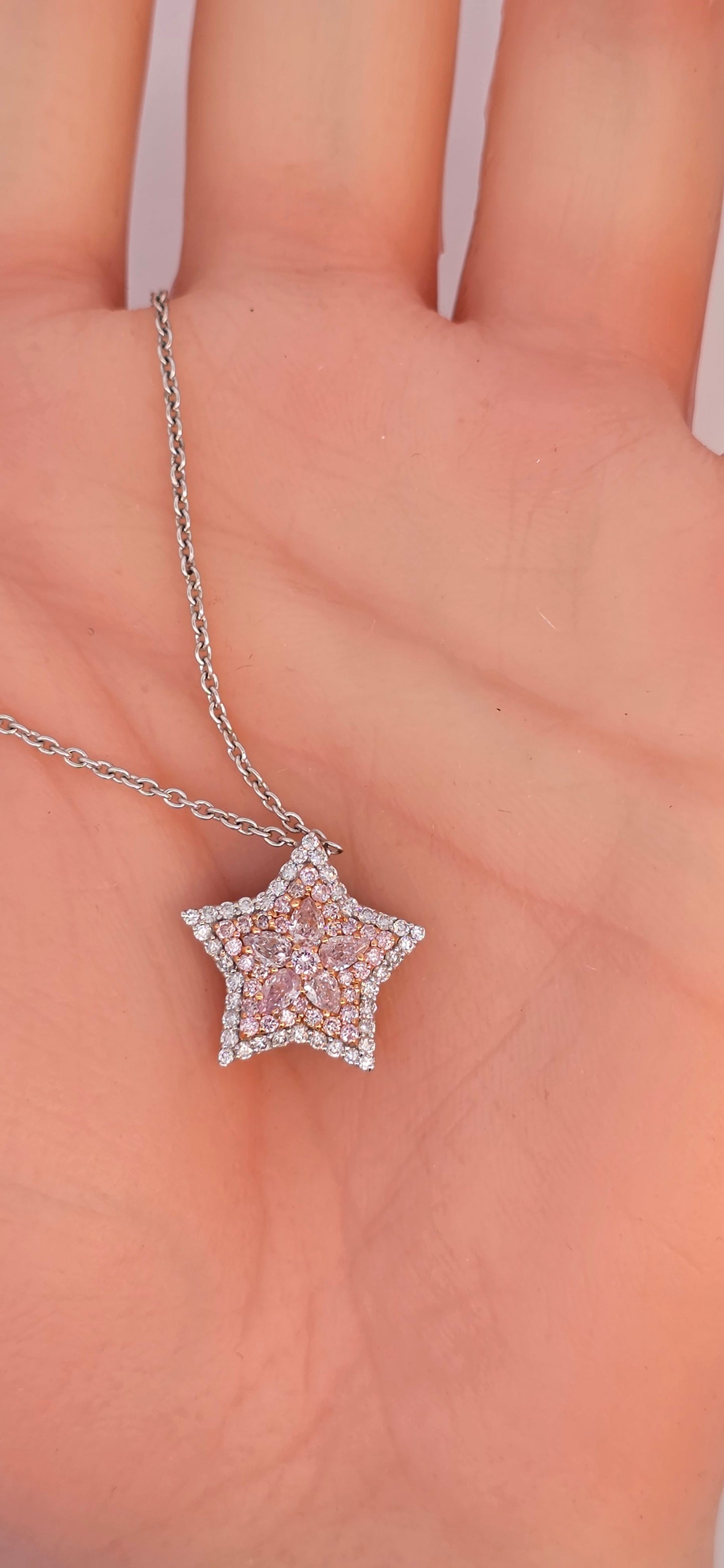 Pink Diamond Star Pendant