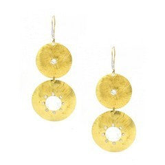 1.13 ct Round White Diamond Earrings in 18K Gold