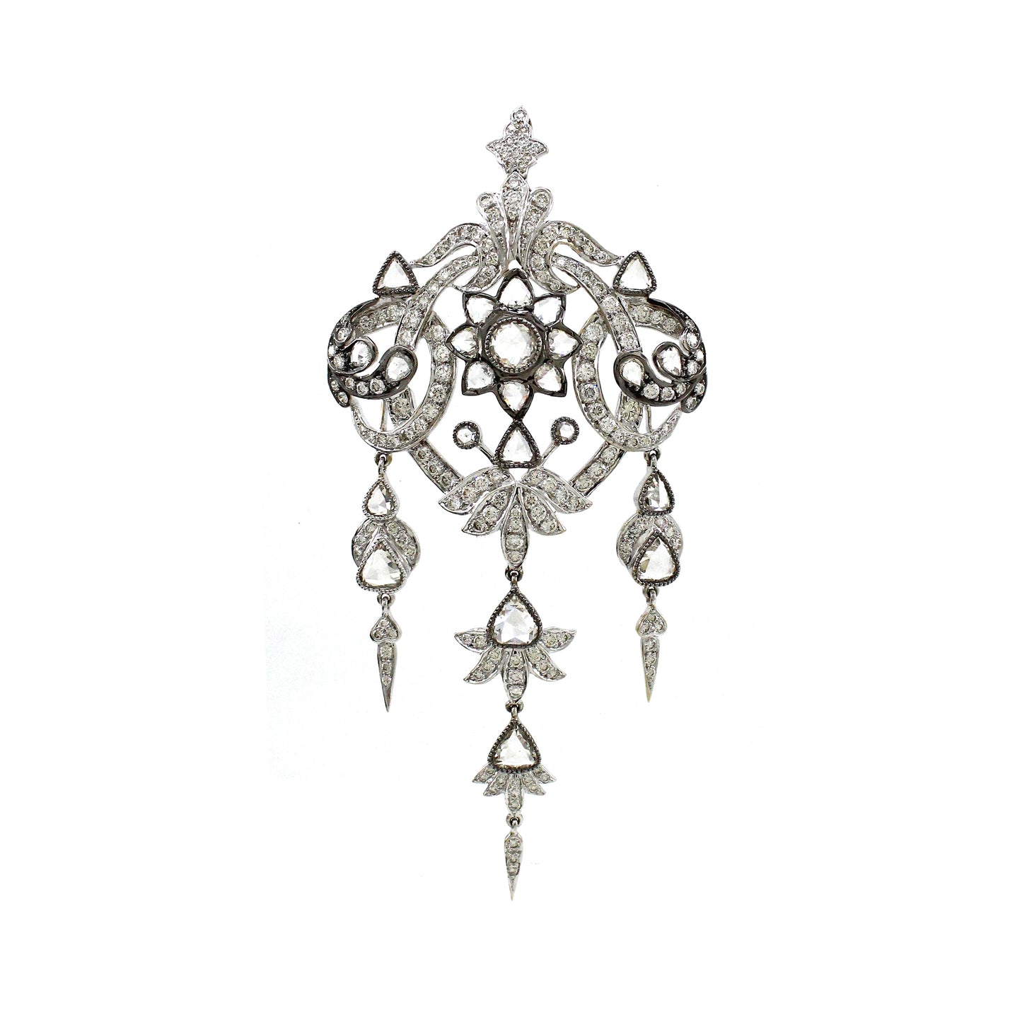 8.5 Carat White Diamond Pendant in 18K Gold