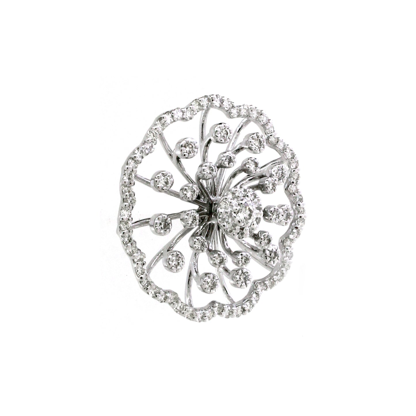 0.64 ct Round White Diamond Pendant in 18K Gold