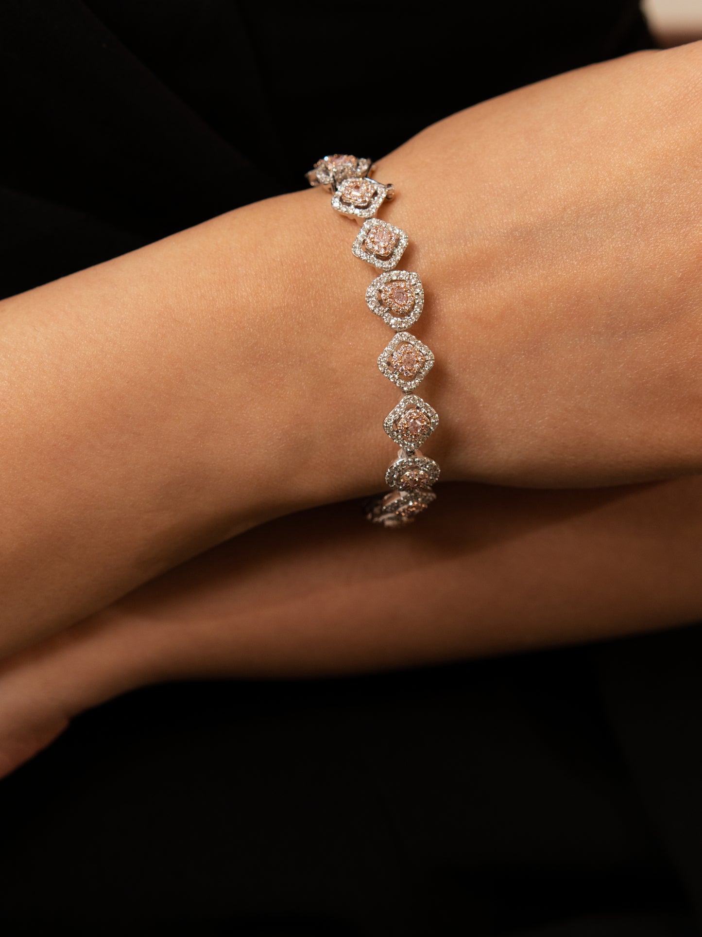 Fancy Pink Diamond Bracelet