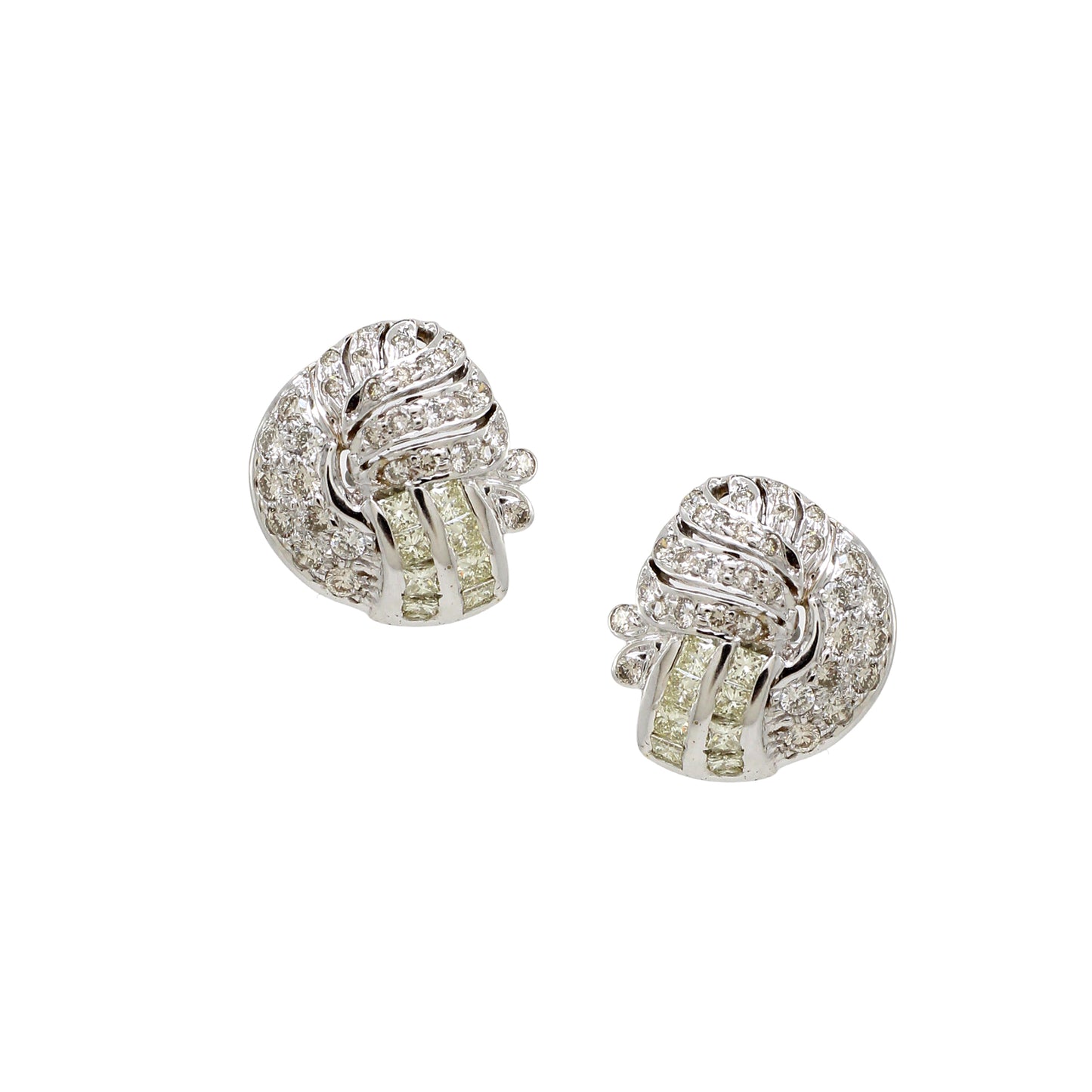 1.18 ct Round Diamond Earrings in 18K Gold