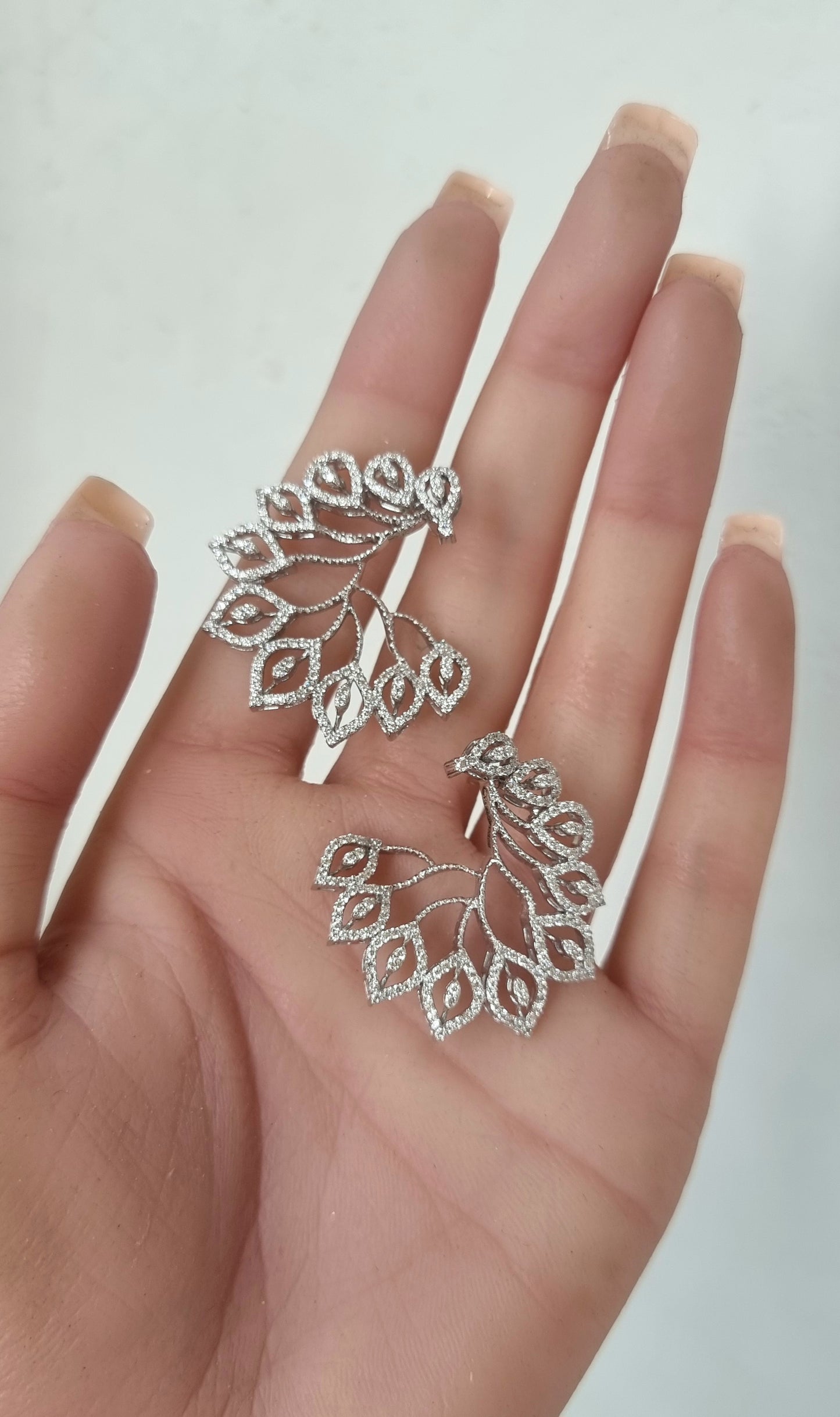 2.18 ct Marquise White Diamond Earrings in 18K Gold