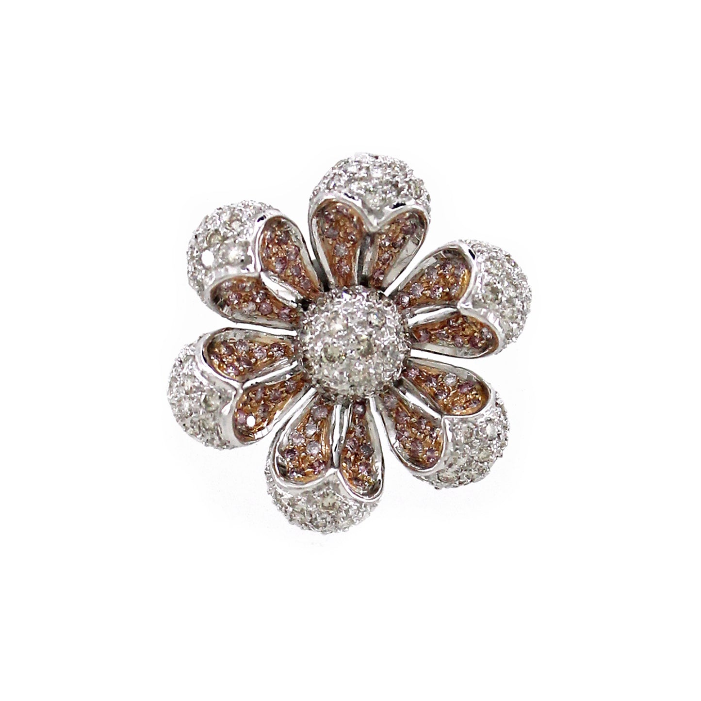 1.18 ct Round Mix Color Diamond Pendant in 18K Gold