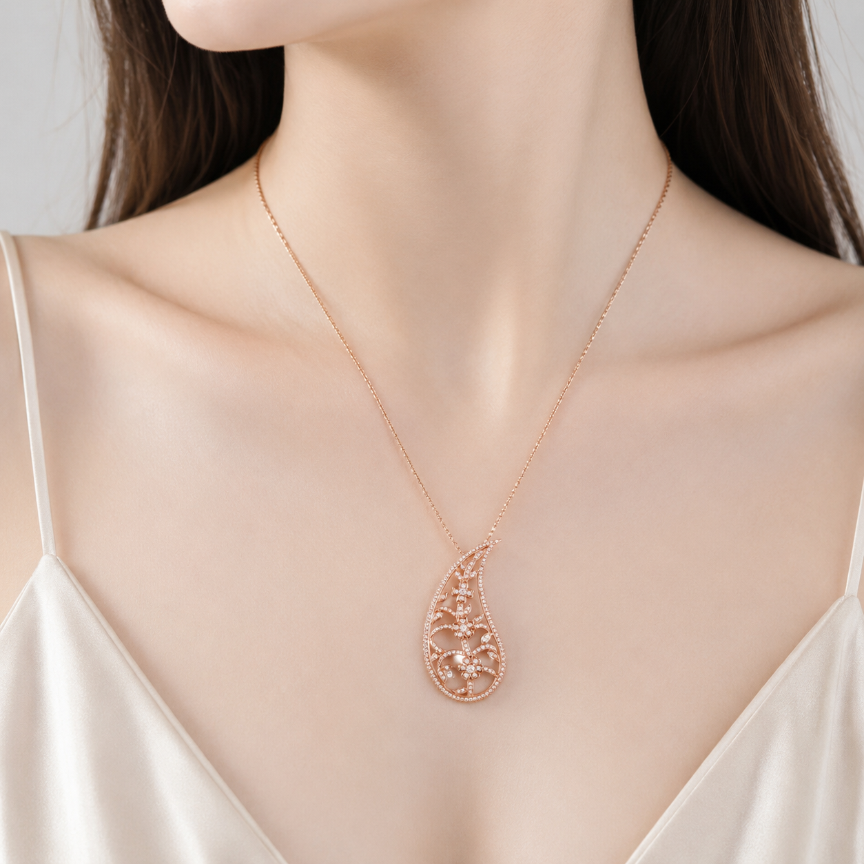 1.14 ct White Diamond Pendant in 14K Gold