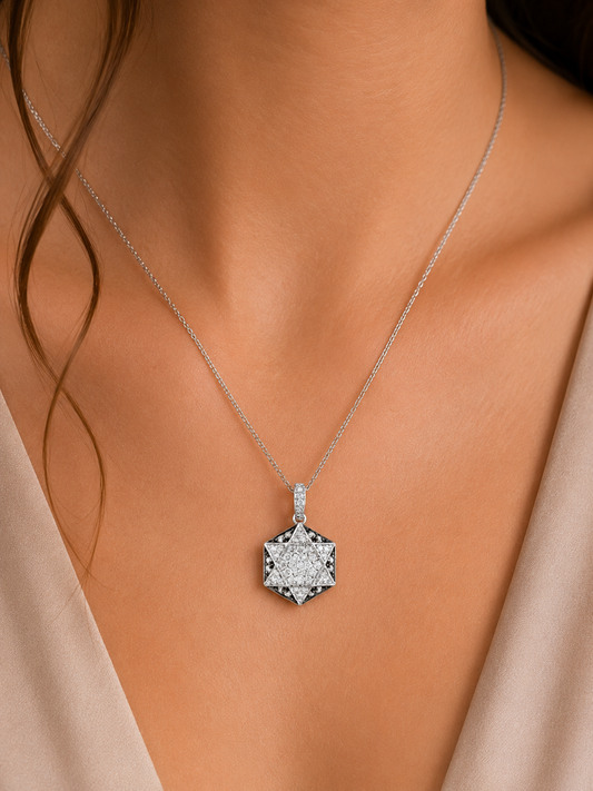 0.51 ct Round White Diamond Pendant in 18K Gold