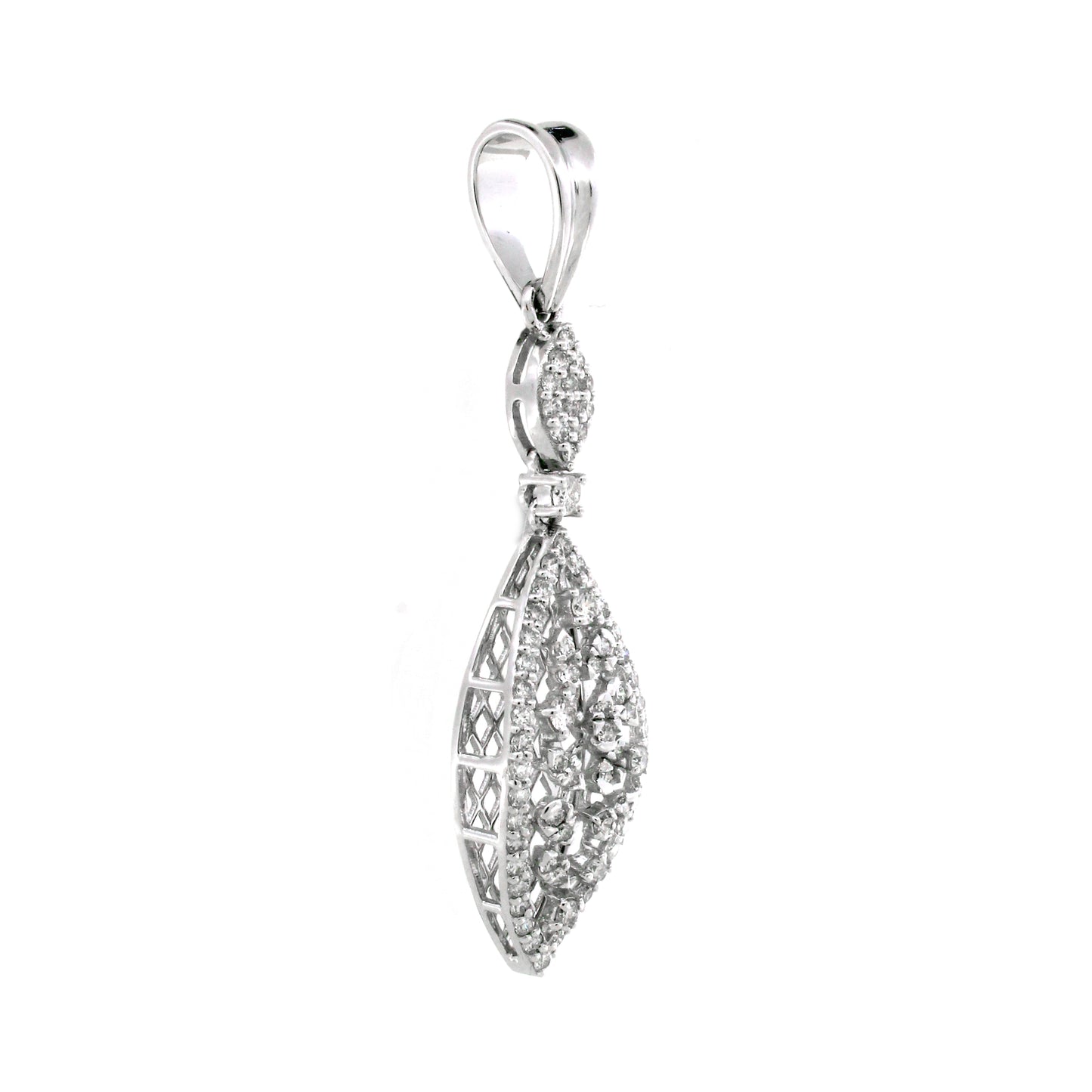 0.71 ct Round White Diamond Pendant in 18K Gold