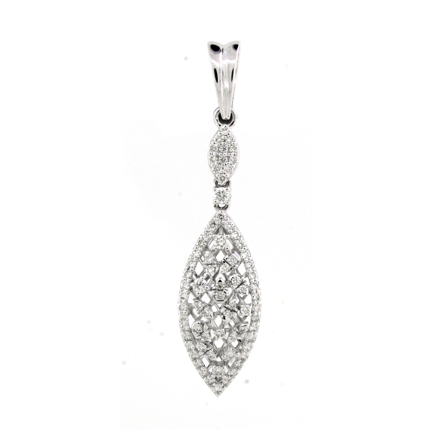 0.71 ct Round White Diamond Pendant in 18K Gold