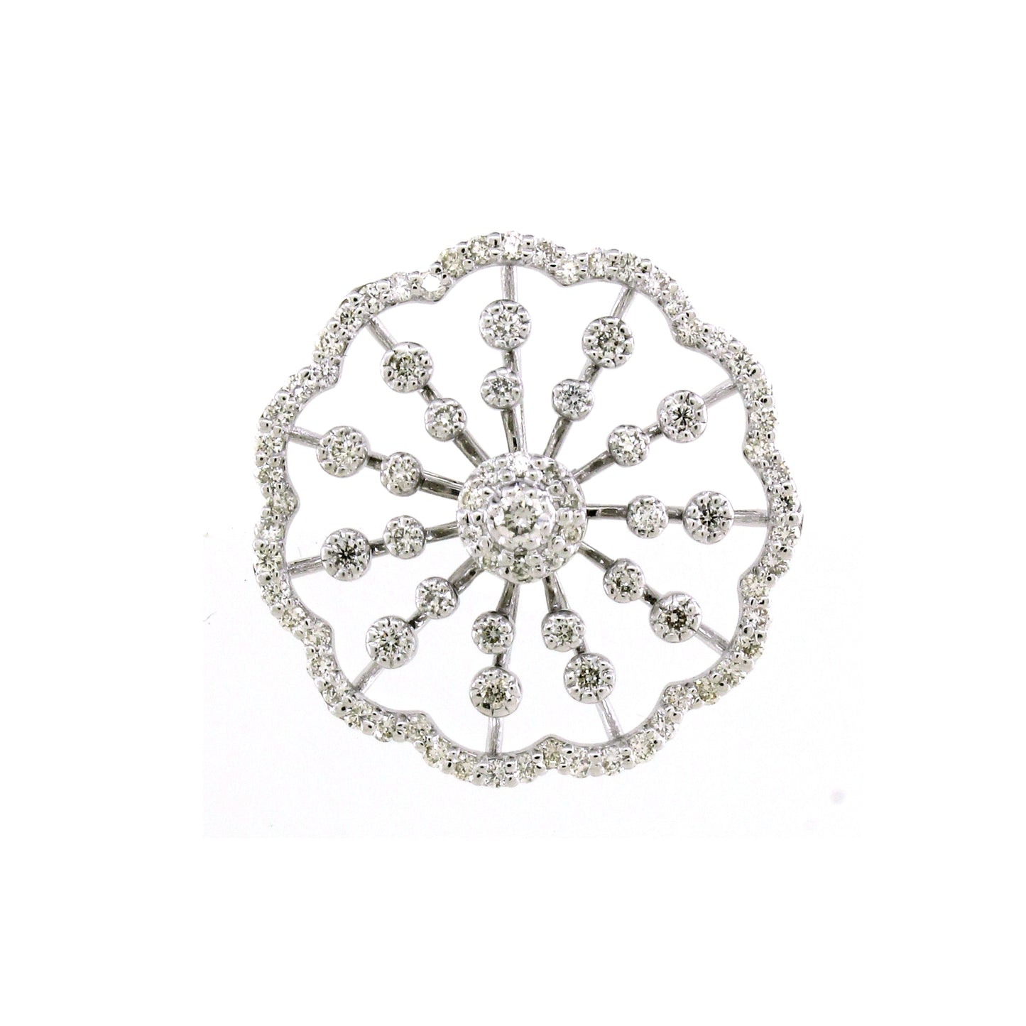 0.64 ct Round White Diamond Pendant in 18K Gold