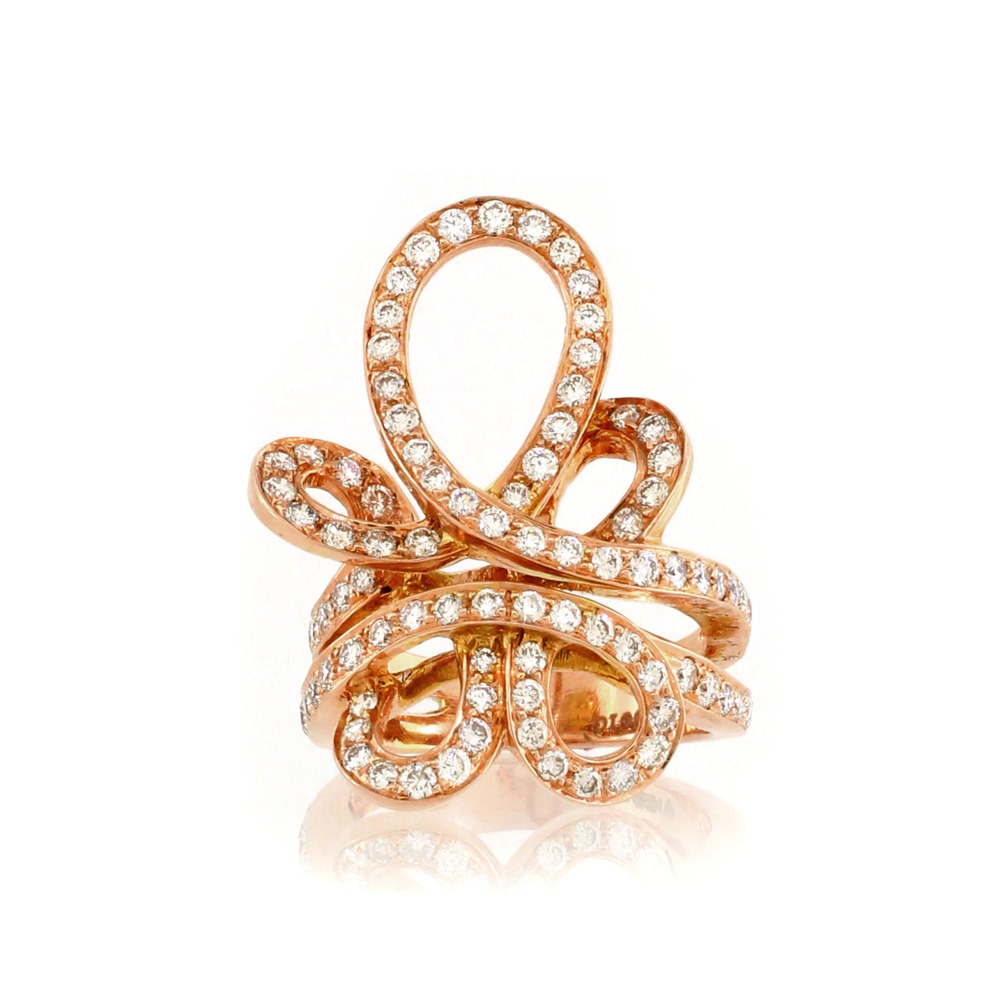 1.73 ct Round White Diamond Ring in 14K Gold