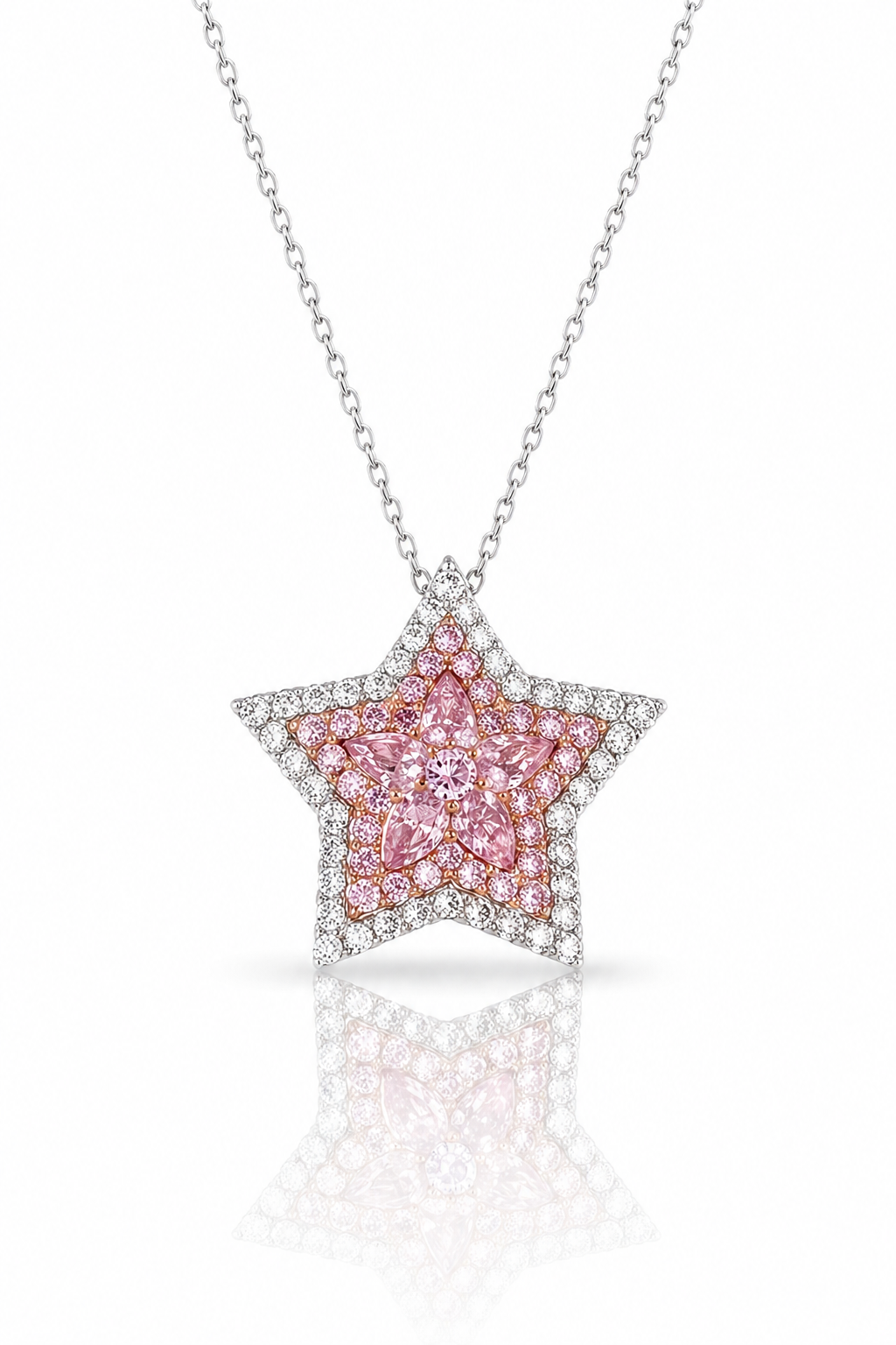 Pink Diamond Star Pendant
