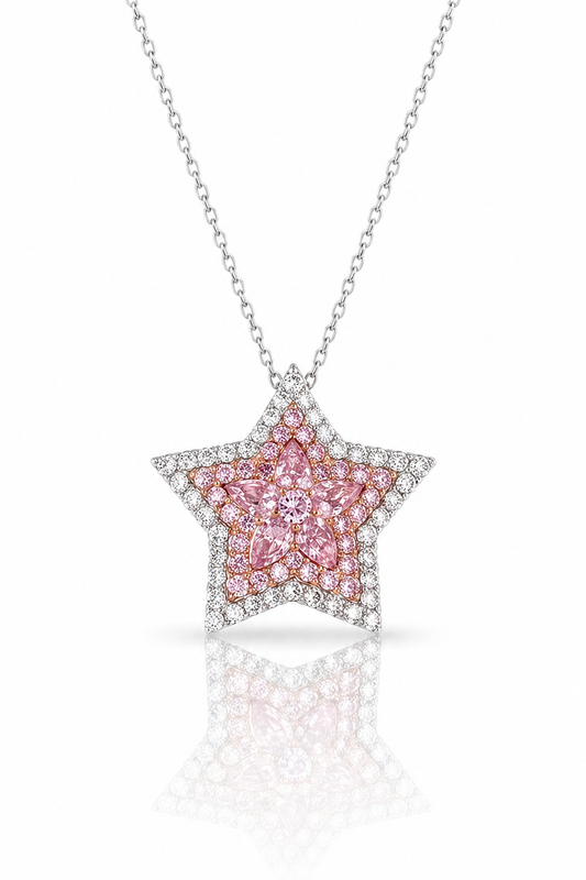 Pink Diamond Star Pendant